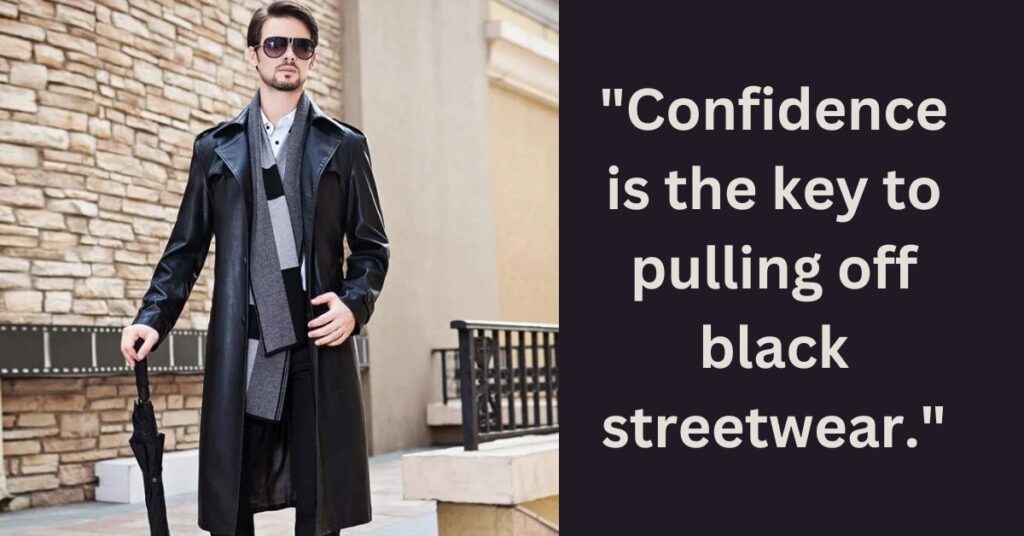 Stylish Black Outfit Captions for Boys