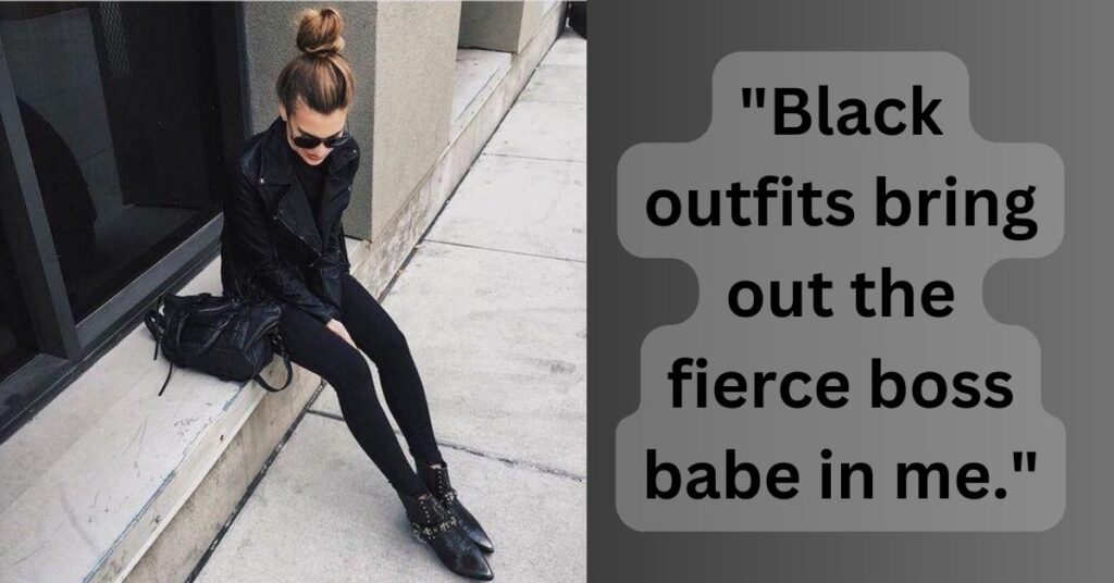Bold and Beautiful: Black Outfit Captions for Girls
